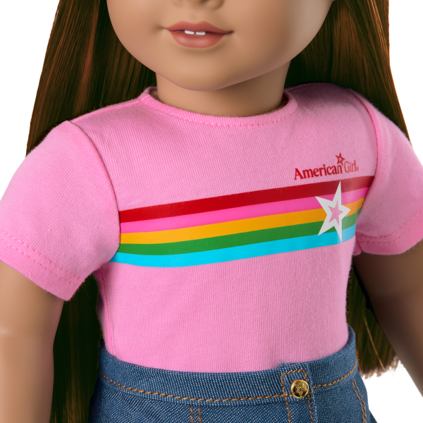 Truly Me™ 18-inch Doll #122 with straight dark-brown hair