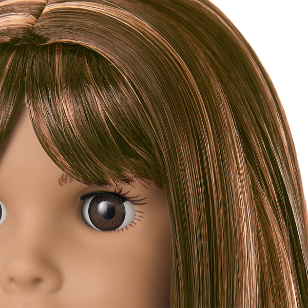 Truly Me™ 18-inch Doll #122 with straight dark-brown hair
