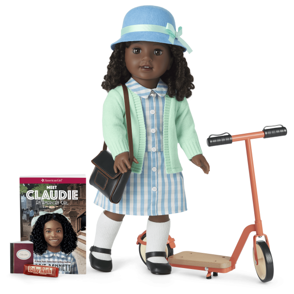 Claudie Wells™ 18-inch Doll. Book. Accessories & Scooter (Historical Characters)