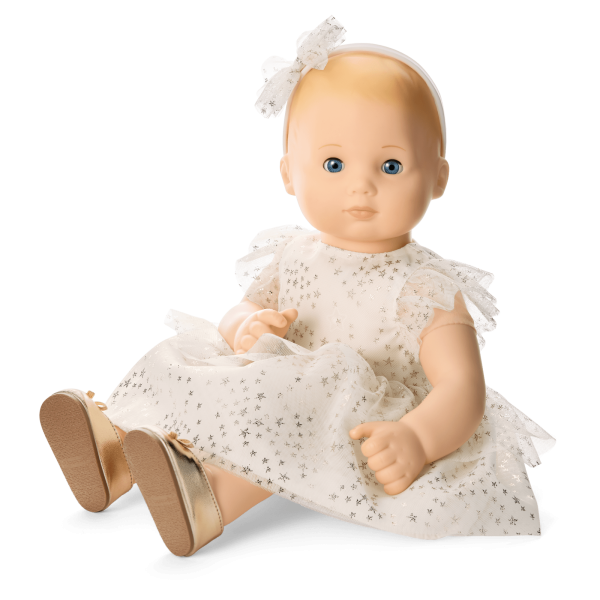 American Girl® x Janie and Jack Sparkly Cream Celebration Dress for Bitty Baby® Dolls
