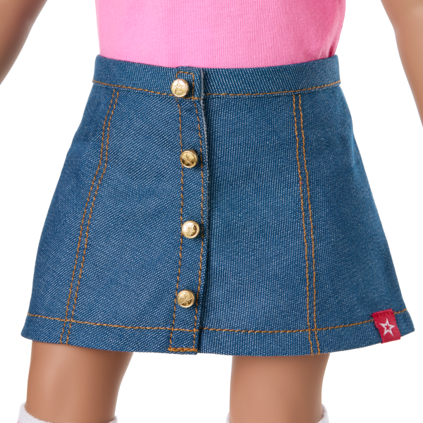 Truly Me™ 18-inch Doll #117 with wavy dark-brown hair