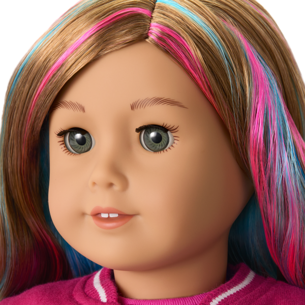 Truly Me™ 18-inch Doll #101 with wavy caramel hair