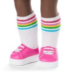 Truly Me™ 18-inch Doll #127 with curly dark-brown hair