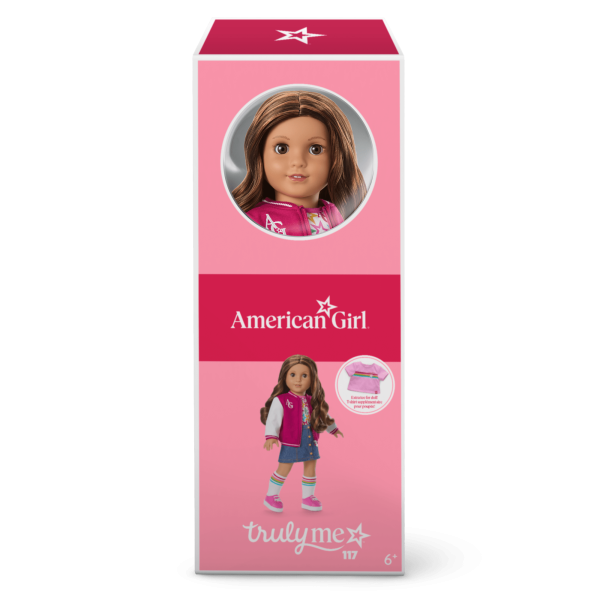 Truly Me™ 18-inch Doll #117 with wavy dark-brown hair