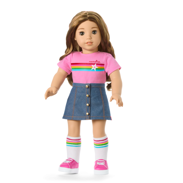 Truly Me™ 18-inch Doll #118 with curly caramel hair