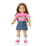Truly Me™ 18-inch Doll #118 with curly caramel hair