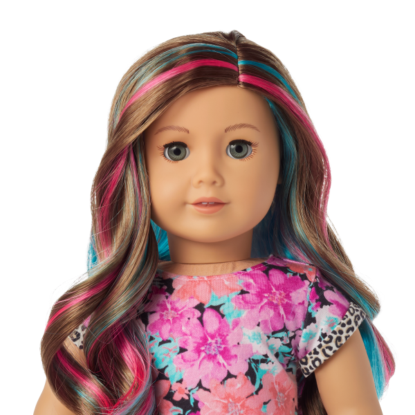 Truly Me™ 18-inch Doll #101 with wavy caramel hair