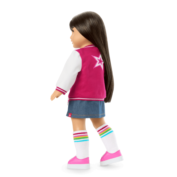 Truly Me™ 18-inch Doll #130 with straight black-brown hair