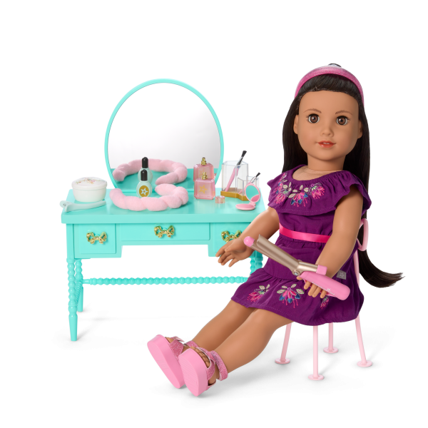 Raquel's™ Vintage Vanity for 18-inch Dolls (Girl of the Year™ 2026)