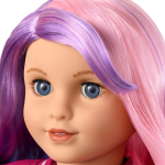 Truly Me™ 18-inch Doll #116 with wavy purple-and-pink hair