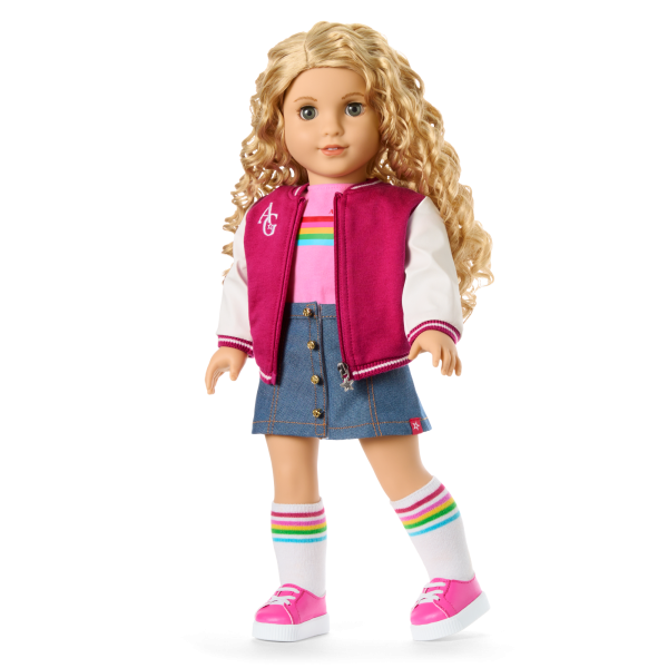 Truly Me™ 18-inch Doll #115 with curly blonde hair