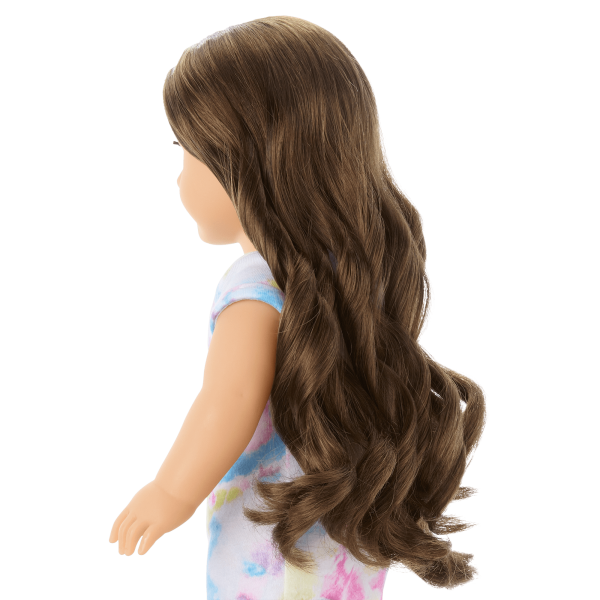 Truly Me™ 18-inch Doll #126 with long wavy brown hair