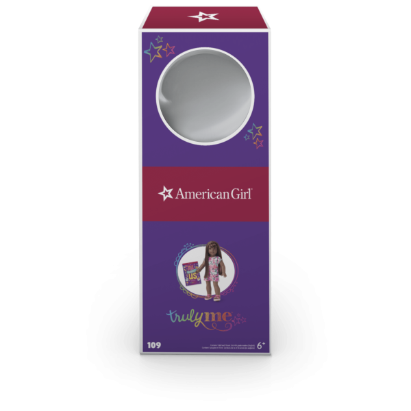 Truly Me™ 18-inch Doll #109 with straight dark-brown hair with bangs