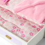 All Set for Sleepovers Canopy Bed & Nightstand for 18-inch Dolls