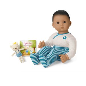 Bitty Baby® Doll #5 in Soft Blue + Bear Friend & Board Book
