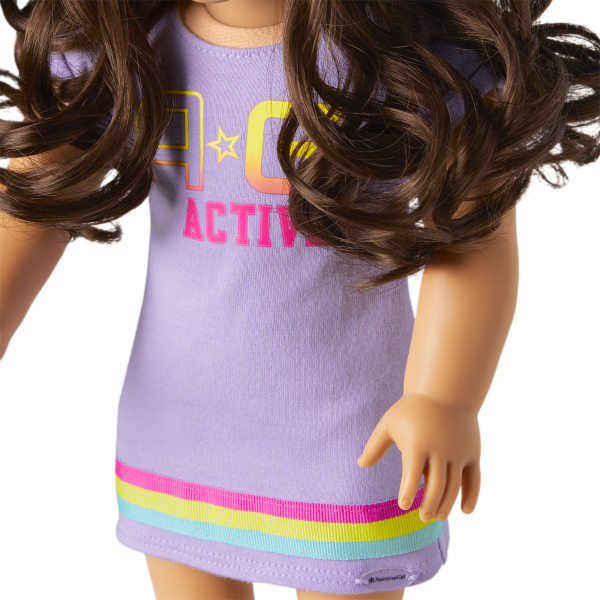 Truly Me™ 18-inch Doll #121 with curly dark-brown hair