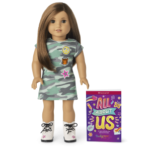 Truly Me™ 18-inch Doll #107 with layered straight brown hair