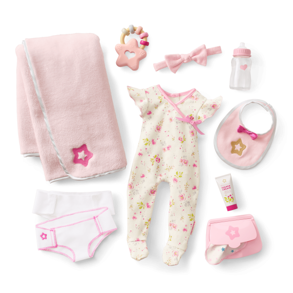 Bitty Baby® Doll #3 with blonde hair Care & Play Set