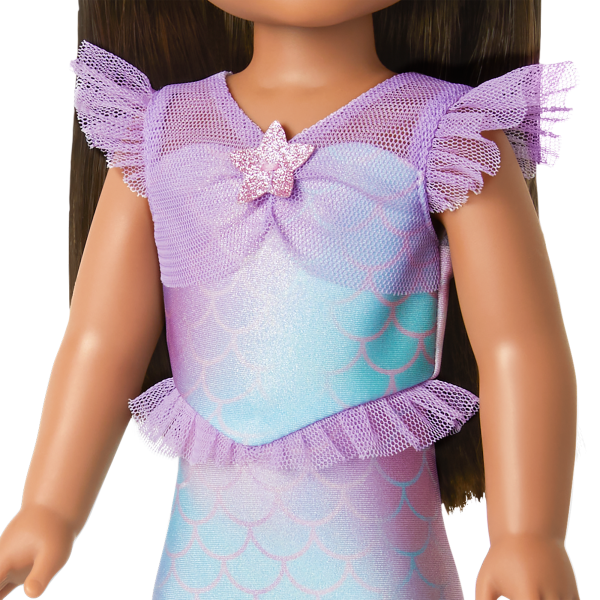 2-in-1 Sparkly Mermaid Outfit for WellieWishers™ Dolls