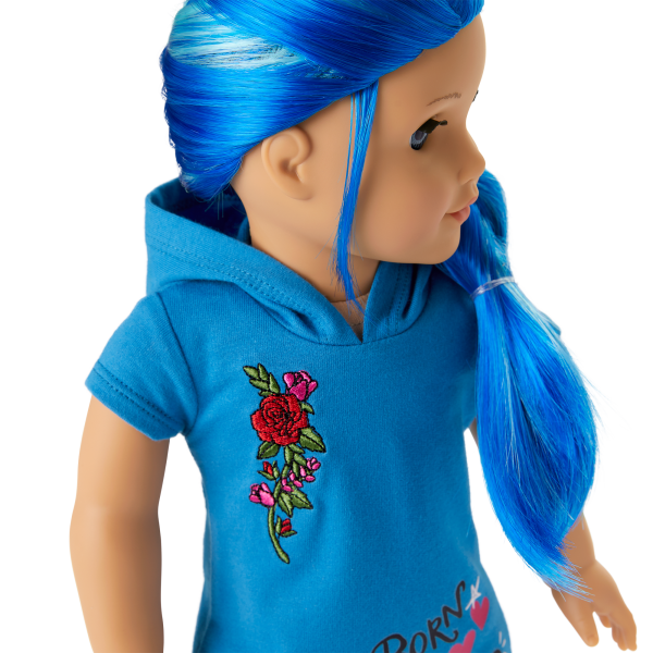 Truly Me™ 18-inch Doll #90 with long blue hair