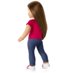 Matching AG™ Grin Pins Ringer Tee Set for Girls & 18-inch Dolls