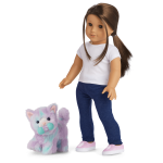 Purrpley Pink Kitty Cat for 18-inch Dolls