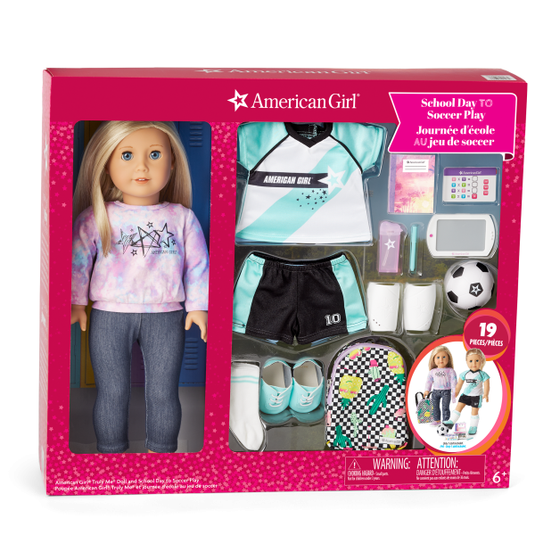 American Girl® Truly Me™ Doll #27 and School Day to Soccer Play Set