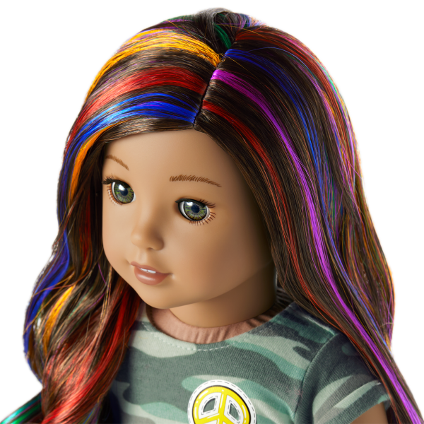 Truly Me™ 18-inch Doll #120 with wavy dark-brown hair