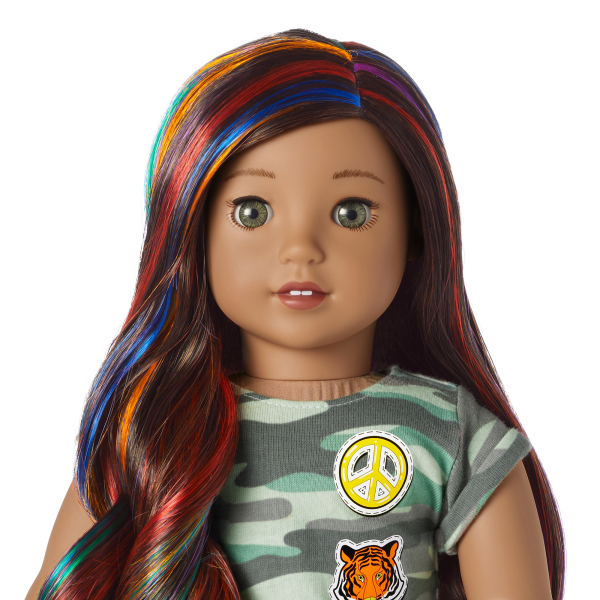 Truly Me™ 18-inch Doll #120 with wavy dark-brown hair