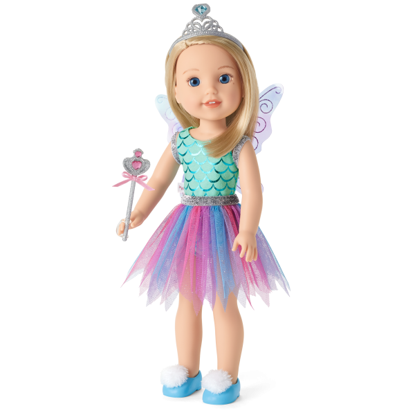 Colorful Butterfly Skirt & Wings Accessory Set for WellieWishers™ Dolls