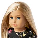 Truly Me™ 18-inch Doll #100 with layered straight blonde hair