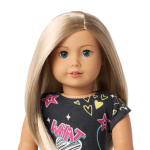 Truly Me™ 18-inch Doll #100 with layered straight blonde hair