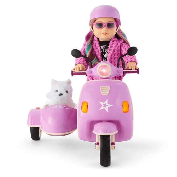 Hit the Road Scooter & Sidecar for 18-inch Dolls