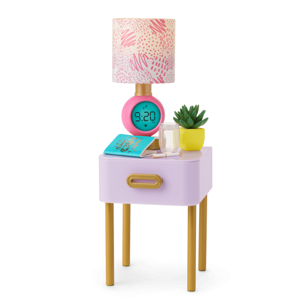 All Set for Sleepovers Canopy Bed & Nightstand for 18-inch Dolls