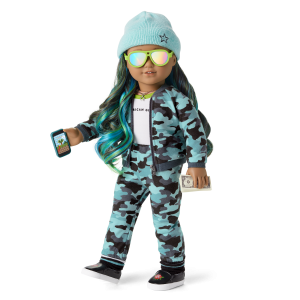 Truly Me™ Doll #89 in Cool Camo + Chic & Stylish Accessories