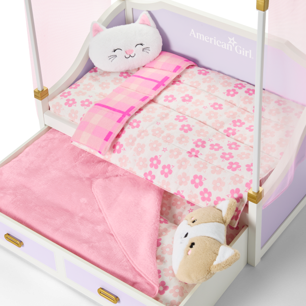 All Set for Sleepovers Canopy Bed for 18-inch Dolls