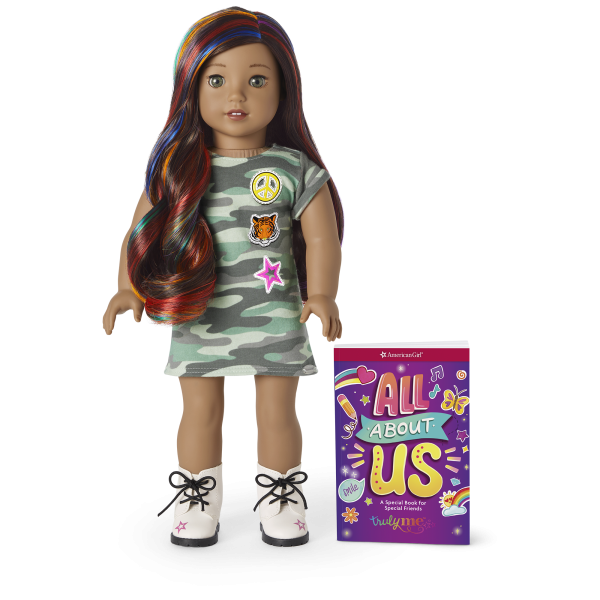 Truly Me™ 18-inch Doll #120 with wavy dark-brown hair