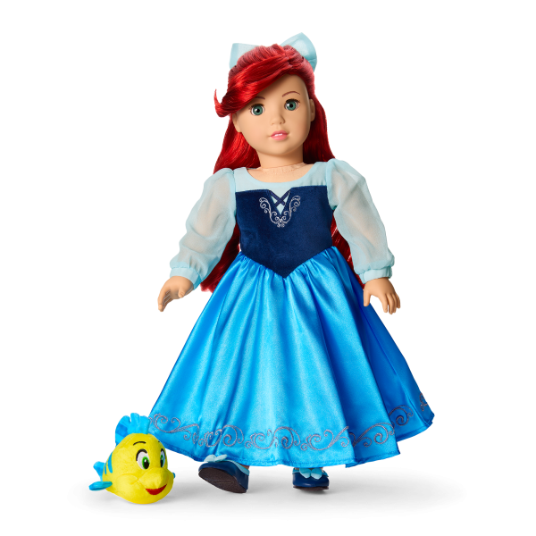 American Girl® Disney Princess Ariel Day Dress. Flounder & Accessories for 18-inch Dolls
