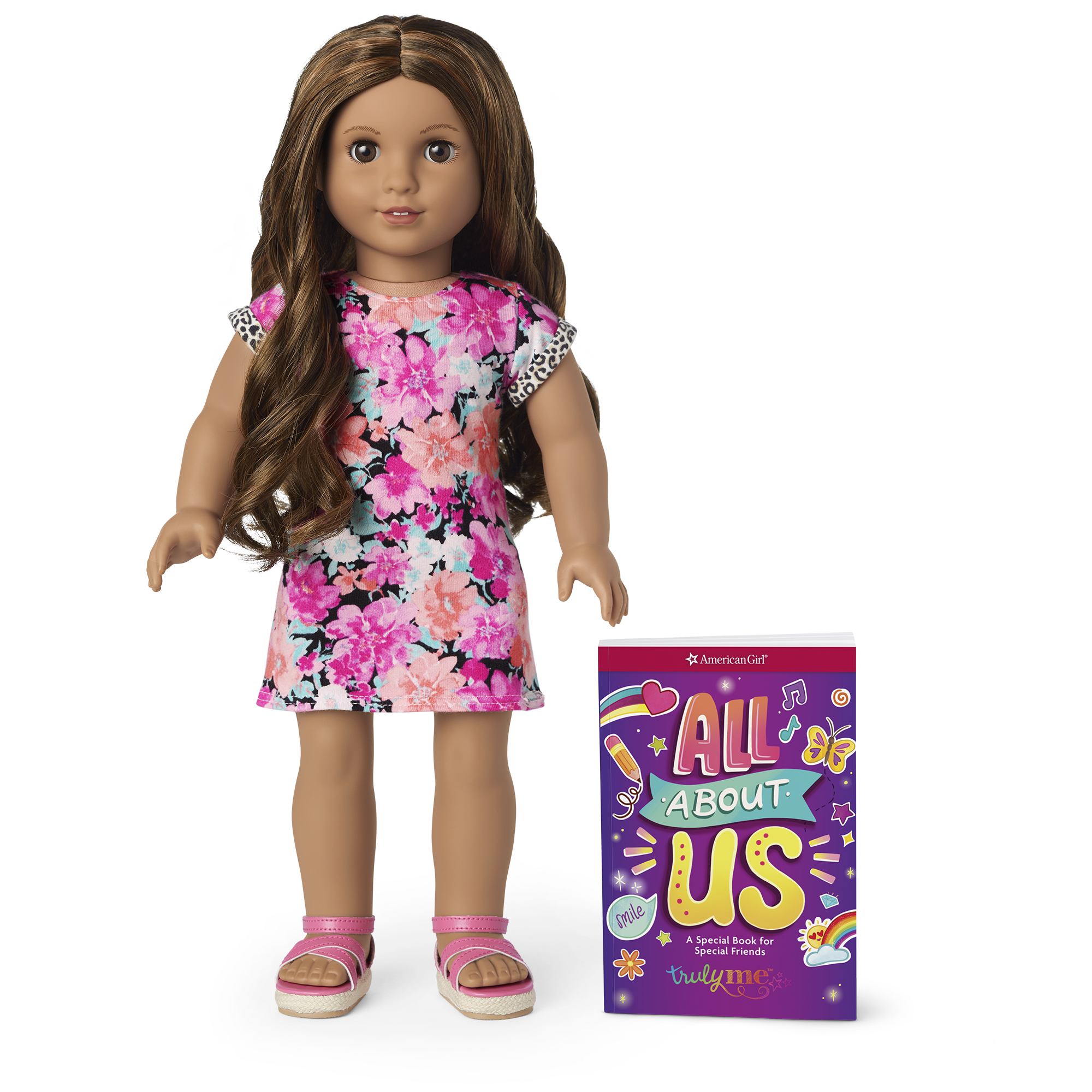 Truly Me™ 18-inch Doll #117 with wavy dark-brown hair