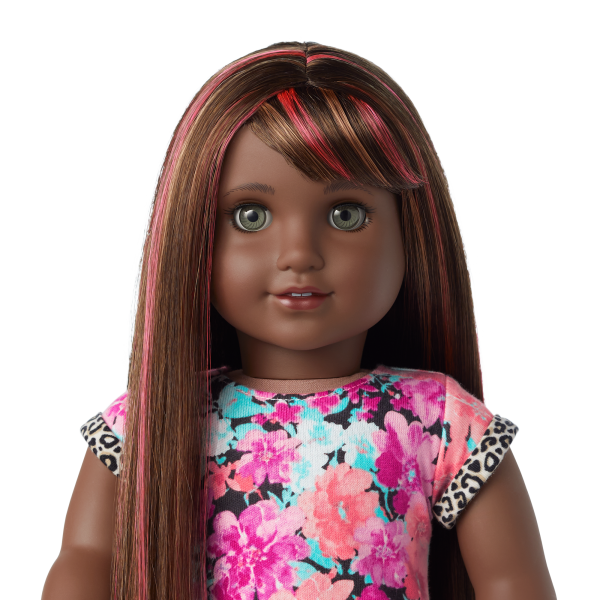 Truly Me™ 18-inch Doll #109 with straight dark-brown hair with bangs