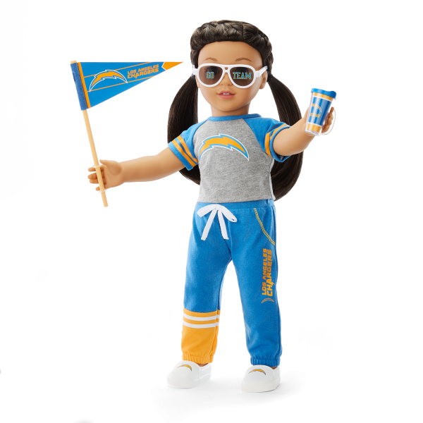 American Girl® x NFL Los Angeles Chargers Fan Outfit & Accessories for 18-inch Dolls