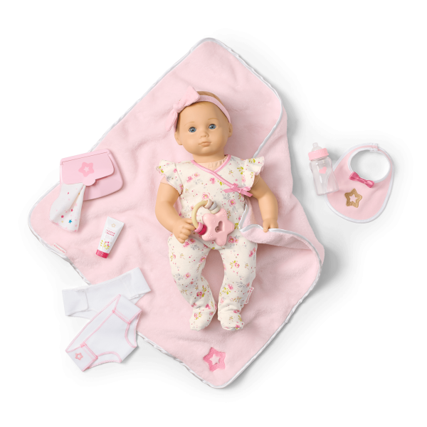 Bitty Baby® Doll #3 with blonde hair Care & Play Set
