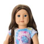 Truly Me™ 18-inch Doll #126 with long wavy brown hair