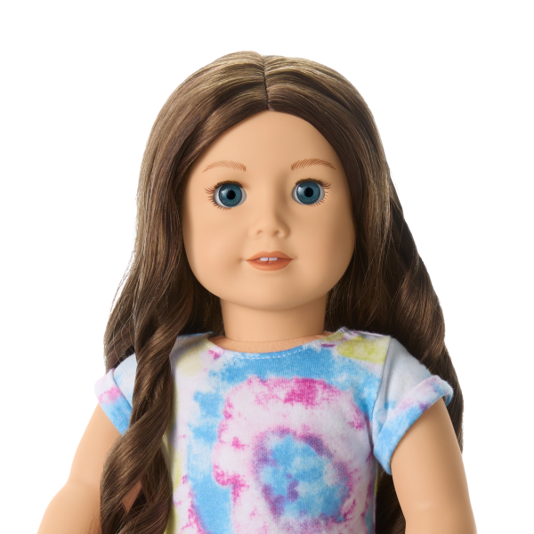 Truly Me™ 18-inch Doll #126 with long wavy brown hair