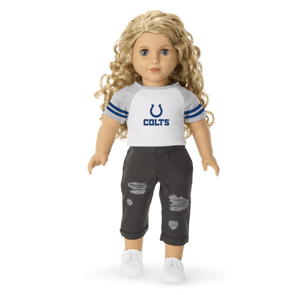 American Girl® x NFL Indianapolis Colts Fan Tee for 18-inch Dolls