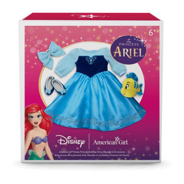 American Girl® Disney Princess Ariel Day Dress. Flounder & Accessories for 18-inch Dolls