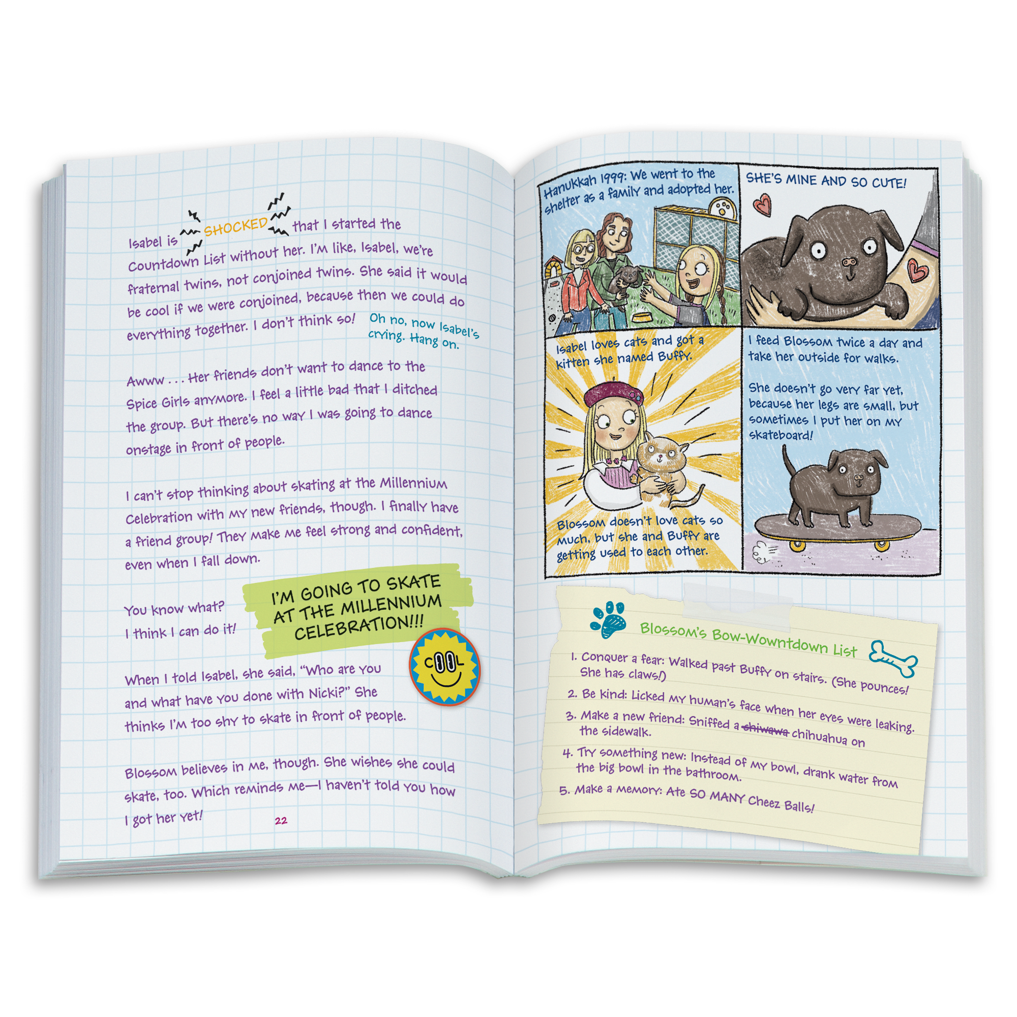 '90s Twins Nicki's™ Skateboarding Gift Set (Historical Characters)