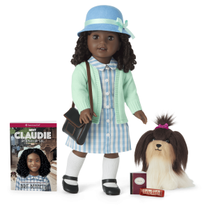 Claudie Wells™ 18-inch Doll. Book. Accessories & Dog (Historical Characters)