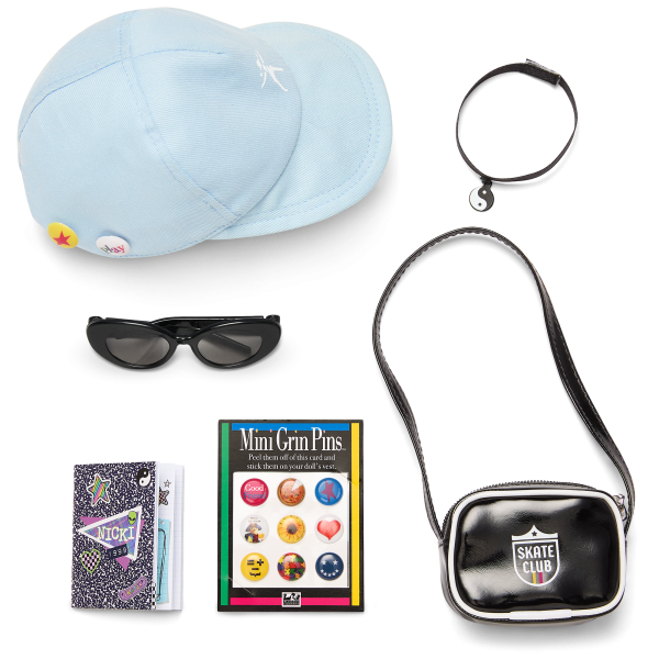 '90s Twins Nicki's™ Skateboarding Gift Set (Historical Characters)