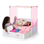 All Set for Sleepovers Canopy Bed for 18-inch Dolls
